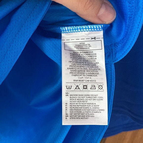 Adidas Short Sleeve Mesh Top Tee Bundle size Small in Blue - Picture 5 of 6